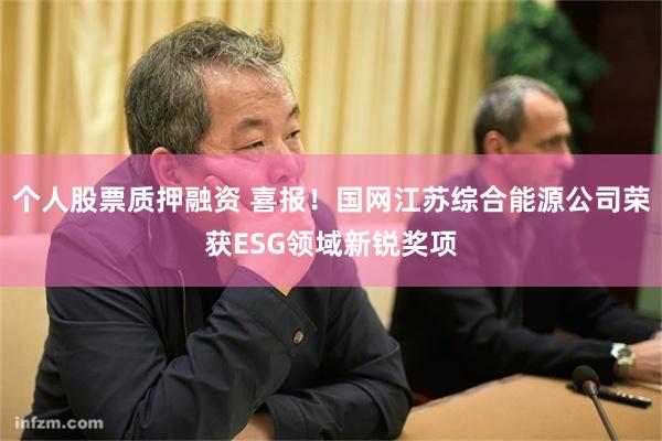 个人股票质押融资 喜报！国网江苏综合能源公司荣获ESG领域新锐奖项