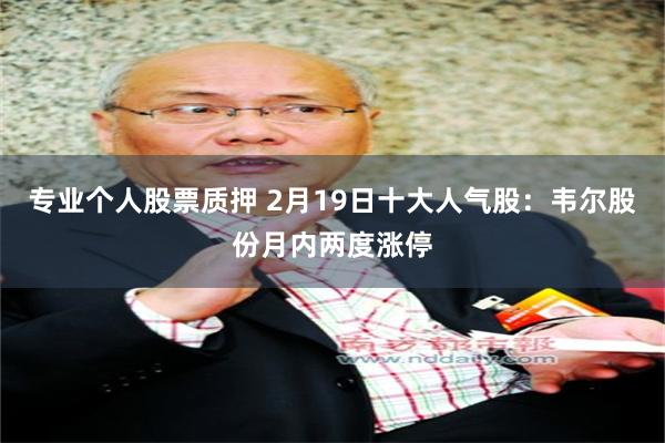 专业个人股票质押 2月19日十大人气股：韦尔股份月内两度涨停