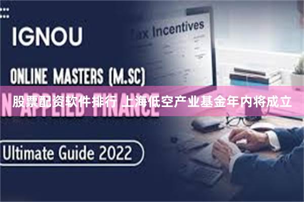 股票配资软件排行 上海低空产业基金年内将成立